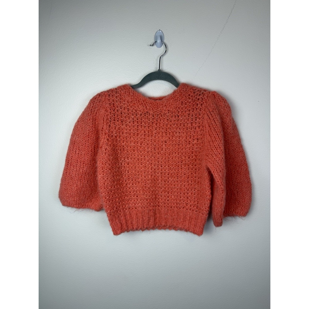 Aritzia Small Sweater Womens Le Fou Wilfred Lindy Pink Open Knit Alpaca Crop